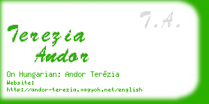 terezia andor business card