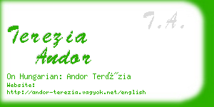 terezia andor business card